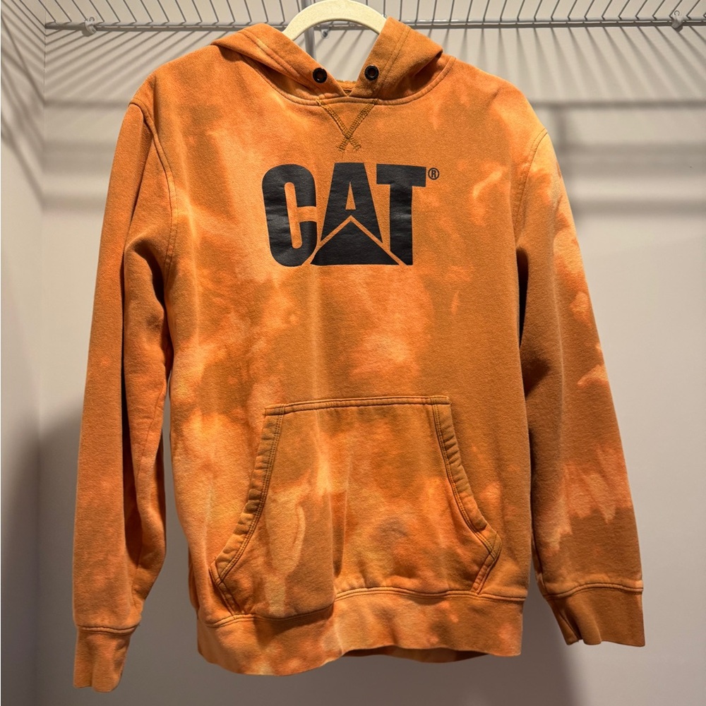 Caterpillar Orange Tie-Dye Cat Hoodie